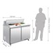 Polar U-serie 2-deurs gekoelde saladette 405L