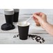 Fiesta Recyclable koffiebekers enkelwandig zwart 34cl