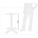 Bolero inklapbare aluminium tafelpoot 68(h)cm