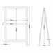 Olympia houten stoepbord 120x70cm