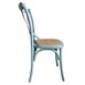 Bolero houten stoel met gekruiste rugleuning antiek blue wash (2 stuks)