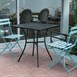 Bolero vierkante stalen bistro tafel zwart 70cm