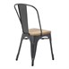 Bolero Bistro stalen stoelen met houten zitting grijs (4 stuks)