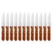 Olympia Jumbo steakmes met houten heft 25cm