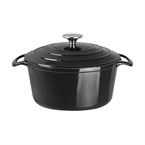 Vogue ronde inductie braadpan zwart 4L