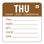 Hygiplas oplosbare kleurcode voedseletiketten donderdag (250 stuks)