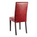 Bolero kunstlederen stoel rood (2 stuks)