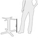 Bolero 4-benige gietijzeren tafelpoot 48cm