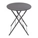 Bolero ronde stalen opklapbare tafel zwart 59,5cm