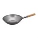 Vogue lichtstalen wok met vlakke bodem 330 mm