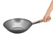 Vogue lichtstalen wok met vlakke bodem 330 mm