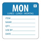 Hygiplas afneembare kleurcode voedseletiketten maandag (500 stuks)