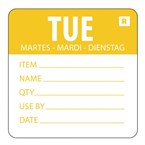 Hygiplas voedseletiketten kleurcode dinsdag (500 stuks)