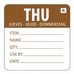 Hygiplas voedseletiketten kleurcode donderdag (500 stuks)