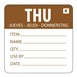 Hygiplas voedseletiketten kleurcode donderdag (500 stuks)