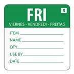 Hygiplas voedseletiketten kleurcode vrijdag (500 stuks)