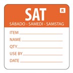 Hygiplas voedseletiketten kleurcode zaterdag (500 stuks)