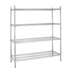 Vogue voorraadrek met 4 schappen 183x45,7cm