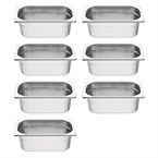 Vogue GN bakken set 7x GN 1/4 (7 stuks)