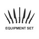 Vogue 6-delige set zachte grip messen