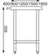 Vogue RVS werktafel zonder achteropstand 90x90x60cm