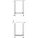 Vogue RVS werktafel met achteropstand 90x60x60cm