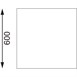 Vogue RVS werktafel met achteropstand 90x60x60cm