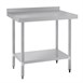 Vogue RVS werktafel met achteropstand 90x90x60cm