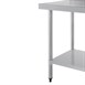 Vogue RVS werktafel met achteropstand 90x90x60cm