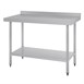 Vogue RVS werktafel met achteropstand 90x120x60cm