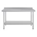 Vogue RVS werktafel met achteropstand 90x150x60cm