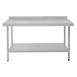 Vogue RVS werktafel met achteropstand 90x150x60cm