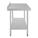 Vogue RVS werktafel met achteropstand 90x150x60cm