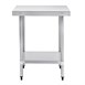 Vogue RVS werktafel zonder achteropstand 60cm diep