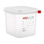 Araven GN 1/6 voedselbak met deksel 2,6L (4 stuks)