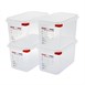 Araven GN 1/4 voedselbak met deksel 4,3L (4 stuks)