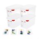 Araven GN 1/4 voedselbak met deksel 4,3L (4 stuks)
