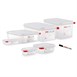Araven GN 1/3 voedselbak met deksel 6L (4 stuks)