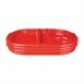 Olympia Kristallon dienbladen met vakken 37,5x27,8cm rood (10 stuks)