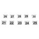 Olympia RVS tafelnummers 21-30 (10 stuks)