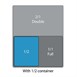 Vogue polycarbonaat bak transparant GN 1/2 65mm
