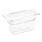 Vogue polycarbonaat 1/9 gastronorm container 100mm helder