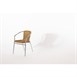 Bolero aluminium en polyrotan stoel naturel (4 stuks)