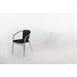 Bolero aluminium en polyrotan stoelen zwart (4 stuks)