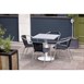 Bolero aluminium en polyrotan stoelen zwart (4 stuks)