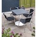 Bolero aluminium en polyrotan stoelen zwart (4 stuks)
