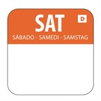 Hygiplas oplosbare blanco kleurcode voedseletiketten zaterdag (1000 stuks)