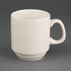 Olympia Ivory stapelbare mok 285ml (12 stuks)