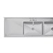 Vogue RVS spoeltafel dubbele spoelbak afdruiprek links en rechts 240x60cm
