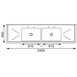 Vogue RVS spoeltafel dubbele spoelbak afdruiprek links en rechts 240x60cm